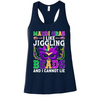Funny Mardi Gras I Like Jiggling Beads And I Cannot Lie Womens Tank Top