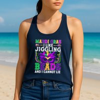 Funny Mardi Gras I Like Jiggling Beads And I Cannot Lie Womens Tank Top