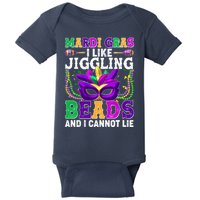 Funny Mardi Gras I Like Jiggling Beads And I Cannot Lie Baby Bodysuit