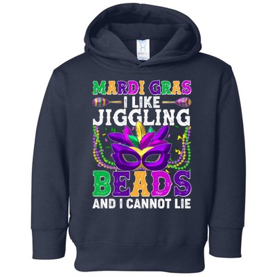 Funny Mardi Gras I Like Jiggling Beads And I Cannot Lie Toddler Hoodie