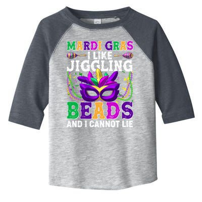 Funny Mardi Gras I Like Jiggling Beads And I Cannot Lie Toddler Fine Jersey T-Shirt