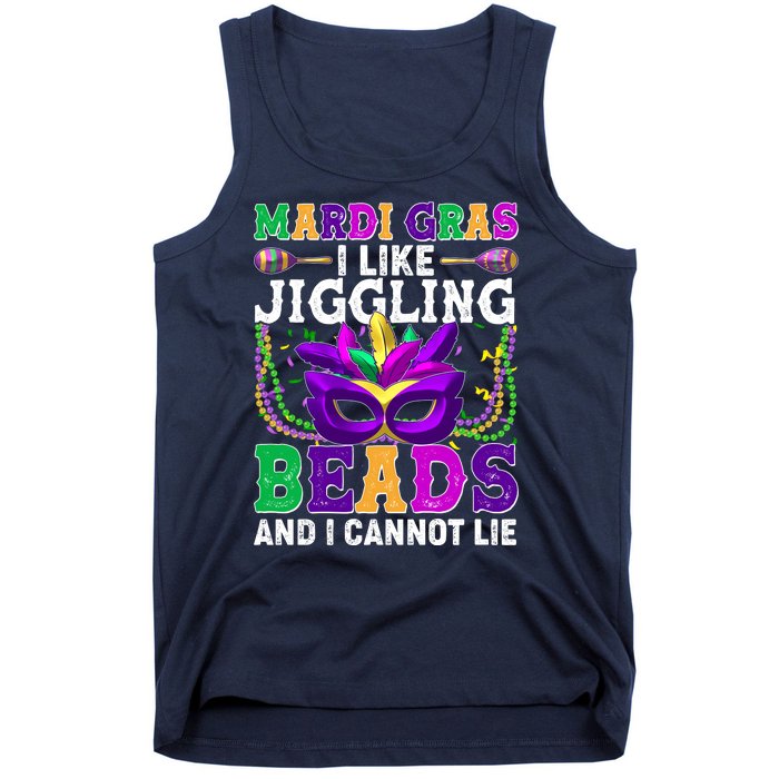 Funny Mardi Gras I Like Jiggling Beads And I Cannot Lie Tank Top