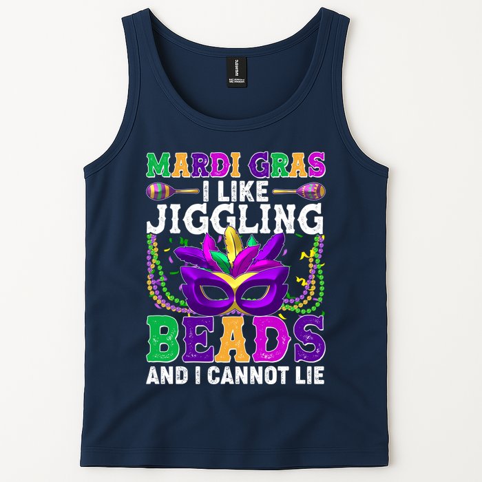 Funny Mardi Gras I Like Jiggling Beads And I Cannot Lie Tank Top