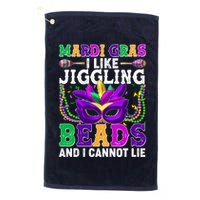 Funny Mardi Gras I Like Jiggling Beads And I Cannot Lie Golf Towel