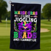 Funny Mardi Gras I Like Jiggling Beads And I Cannot Lie Golf Towel