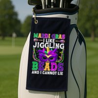 Funny Mardi Gras I Like Jiggling Beads And I Cannot Lie Golf Towel