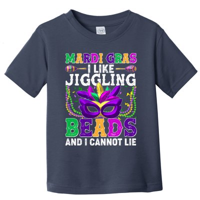 Funny Mardi Gras I Like Jiggling Beads And I Cannot Lie Toddler T-Shirt
