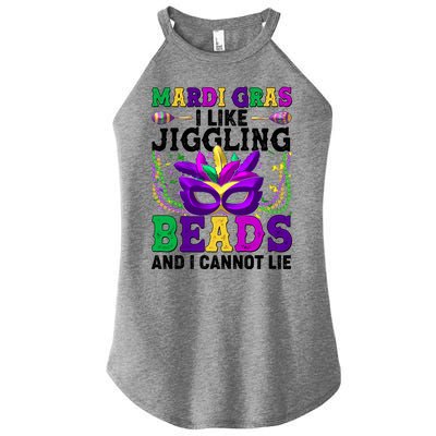 Funny Mardi Gras I Like Jiggling Beads And I Cannot Lie Women’s Perfect Tri Rocker Tank