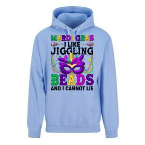 Funny Mardi Gras I Like Jiggling Beads And I Cannot Lie Unisex Surf Hoodie