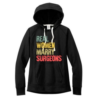 Funny Marriage Gift Real Marry Surgeons Bride Cute Gift Women's Fleece Hoodie