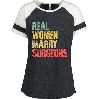 Funny Marriage Gift Real Marry Surgeons Bride Cute Gift Enza Ladies Jersey Colorblock Tee