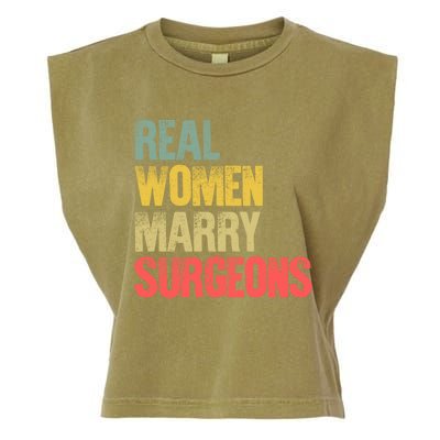 Funny Marriage Gift Real Marry Surgeons Bride Cute Gift Garment-Dyed Women's Muscle Tee