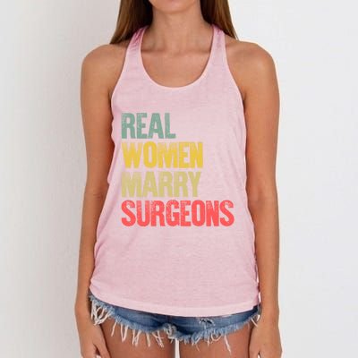 Funny Marriage Gift Real Marry Surgeons Bride Cute Gift Women's Knotted Racerback Tank