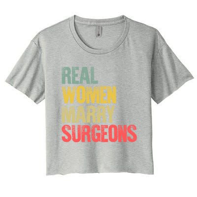 Funny Marriage Gift Real Marry Surgeons Bride Cute Gift Women's Crop Top Tee