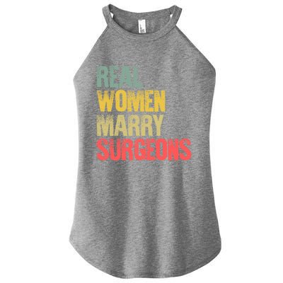 Funny Marriage Gift Real Marry Surgeons Bride Cute Gift Women’s Perfect Tri Rocker Tank