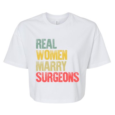 Funny Marriage Gift Real Marry Surgeons Bride Cute Gift Bella+Canvas Jersey Crop Tee