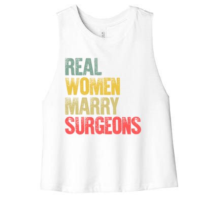 Funny Marriage Gift Real Marry Surgeons Bride Cute Gift Women's Racerback Cropped Tank