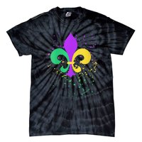 festival Mardi Gras Fleur De Lis Paint Splatter NOLA Tie-Dye T-Shirt