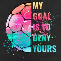 Funny My Goal Is To Deny Yours Soccer Goalie Defender Gift 7 Panel Mesh Trucker Snapback Hat