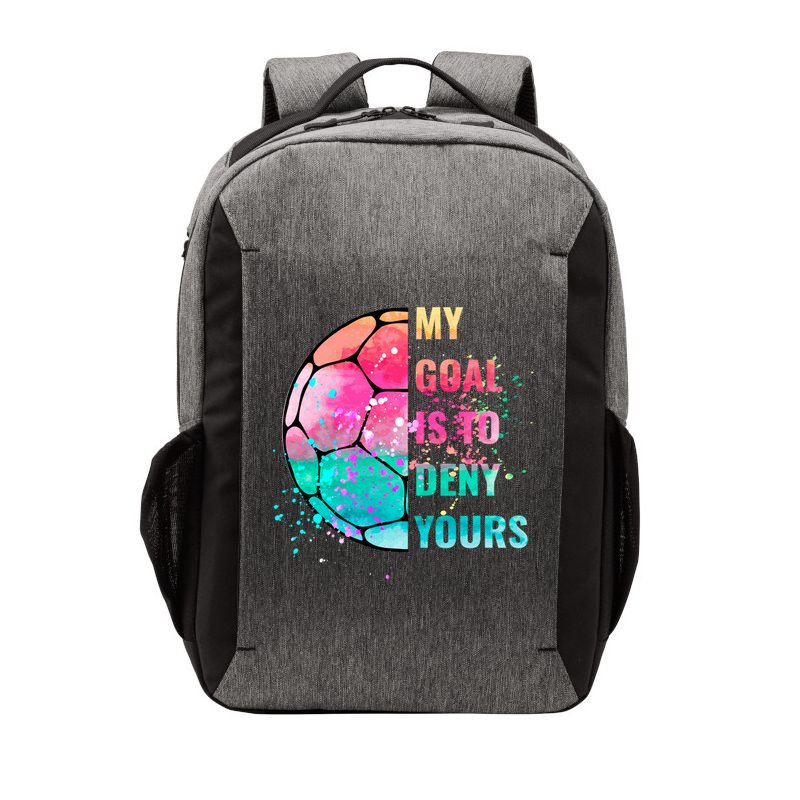 Funny My Goal Is To Deny Yours Soccer Goalie Defender Gift Vector Backpack