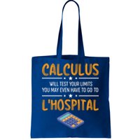 Funny Math Gift Calculus Will Test Your Limits Meaningful Gift Tote Bag