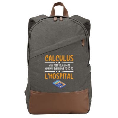 Funny Math Gift Calculus Will Test Your Limits Meaningful Gift Cotton Canvas Backpack