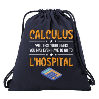 Funny Math Gift Calculus Will Test Your Limits Meaningful Gift Drawstring Bag