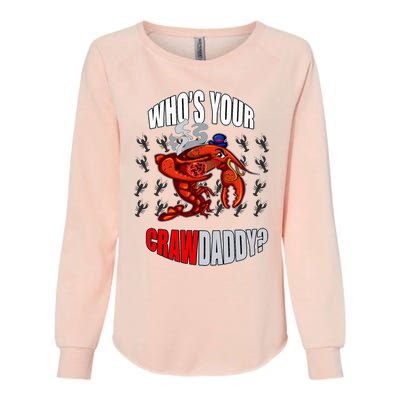 Funny Mardi Gras Whos Your Crawdaddy Crawfish Jester Beads Womens California Wash Sweatshirt