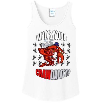 Funny Mardi Gras Whos Your Crawdaddy Crawfish Jester Beads Ladies Essential Tank