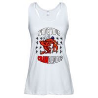 Funny Mardi Gras Whos Your Crawdaddy Crawfish Jester Beads Ladies Essential Flowy Tank