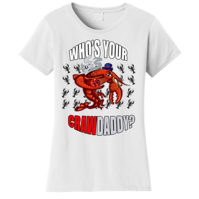 Funny Mardi Gras Whos Your Crawdaddy Crawfish Jester Beads Women's T-Shirt