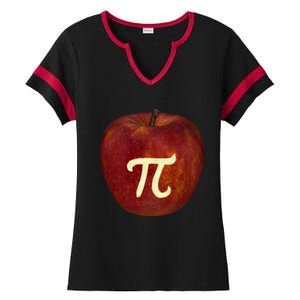 Funny Math Geek Apple Pie Pi Day Gift Ladies Halftime Notch Neck Tee