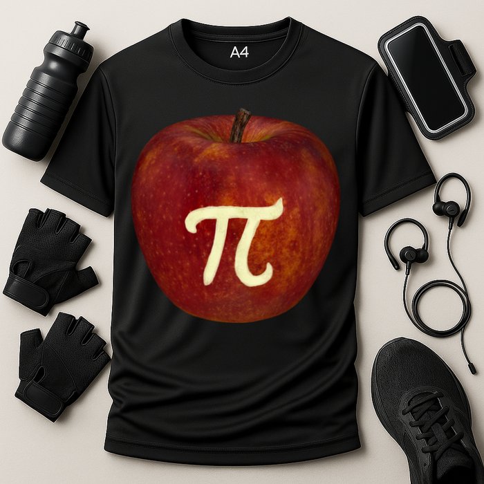 Funny Math Geek Apple Pie Pi Day Gift Performance Shirt