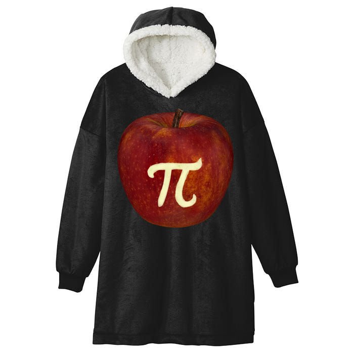Funny Math Geek Apple Pie Pi Day Gift Hooded Wearable Blanket