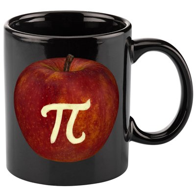 Funny Math Geek Apple Pie Pi Day Gift 11oz C Handle Ceramic Mug