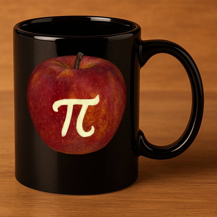 Funny Math Geek Apple Pie Pi Day Gift 11oz C Handle Ceramic Mug