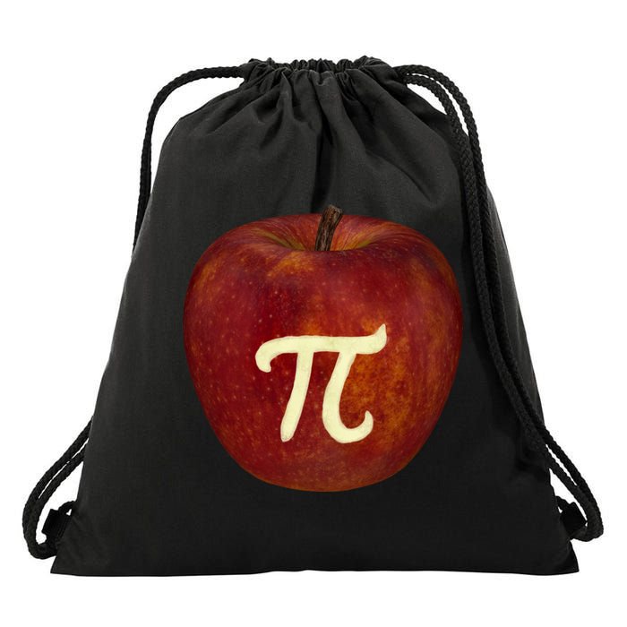 Funny Math Geek Apple Pie Pi Day Gift Drawstring Bag