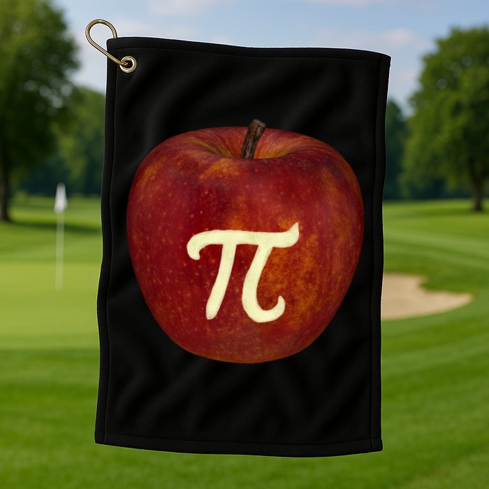 Funny Math Geek Apple Pie Pi Day Gift Golf Towel