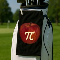 Funny Math Geek Apple Pie Pi Day Gift Golf Towel