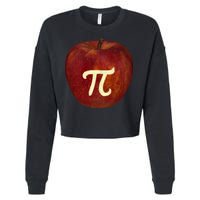 Funny Math Geek Apple Pie Pi Day Gift Cropped Pullover Crew