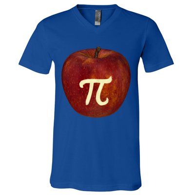 Funny Math Geek Apple Pie Pi Day Gift V-Neck T-Shirt