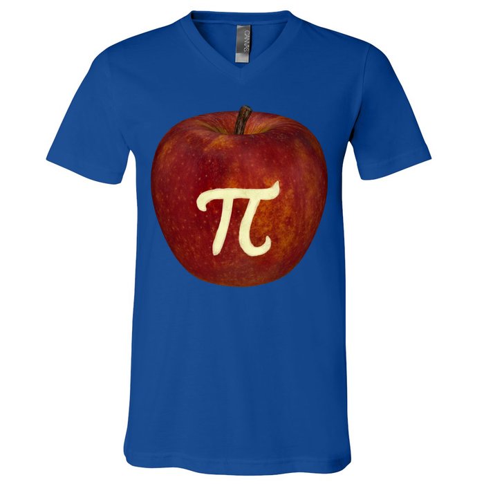 Funny Math Geek Apple Pie Pi Day Gift V-Neck T-Shirt
