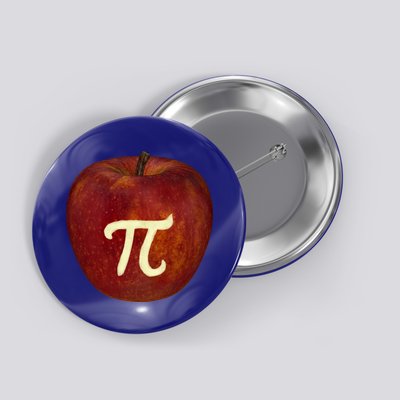 Funny Math Geek Apple Pie Pi Day Gift Button