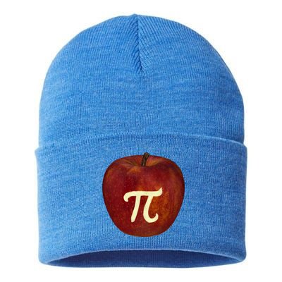 Funny Math Geek Apple Pie Pi Day Gift Sustainable Knit Beanie