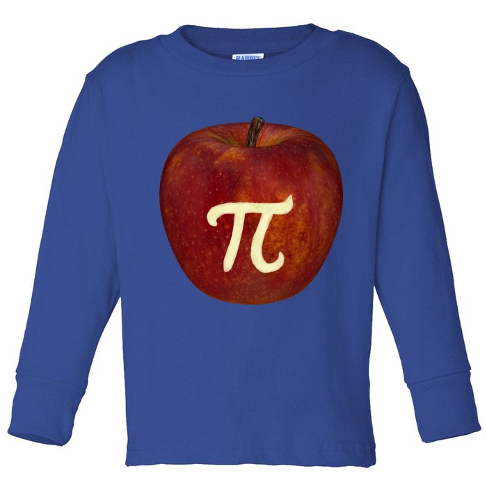 Funny Math Geek Apple Pie Pi Day Gift Toddler Long Sleeve Shirt