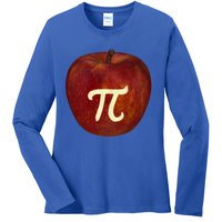 Funny Math Geek Apple Pie Pi Day Gift Ladies Long Sleeve Shirt