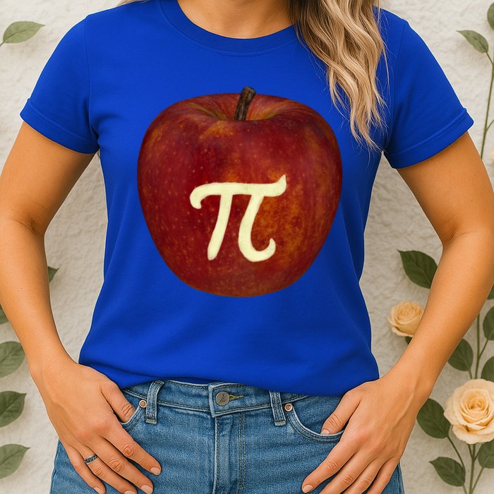 Funny Math Geek Apple Pie Pi Day Gift Womens T-Shirt