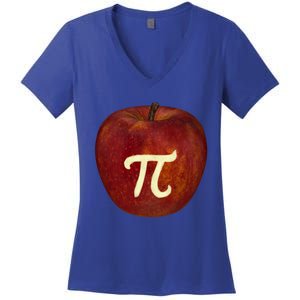 Funny Math Geek Apple Pie Pi Day Gift Women's V-Neck T-Shirt