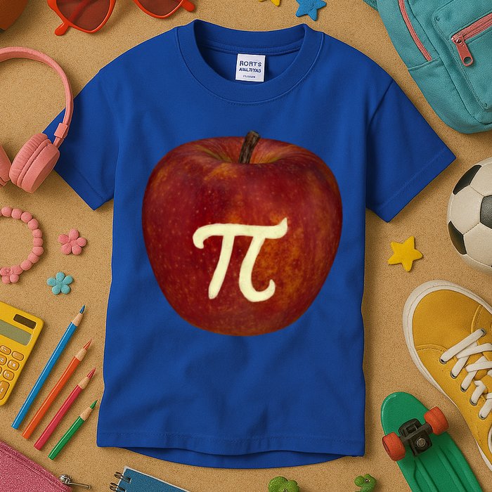Funny Math Geek Apple Pie Pi Day Gift Kids T-Shirt
