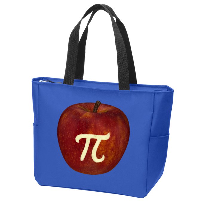Funny Math Geek Apple Pie Pi Day Gift Zip Tote Bag